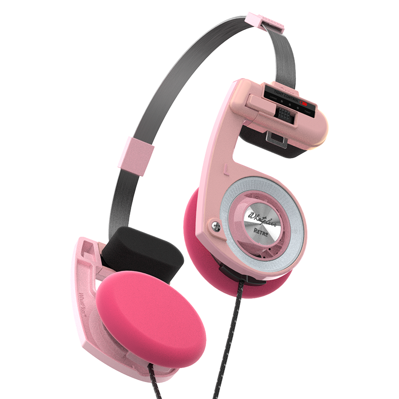 WhatPlus Retro headphones-Cherry blossom powder 樱花粉