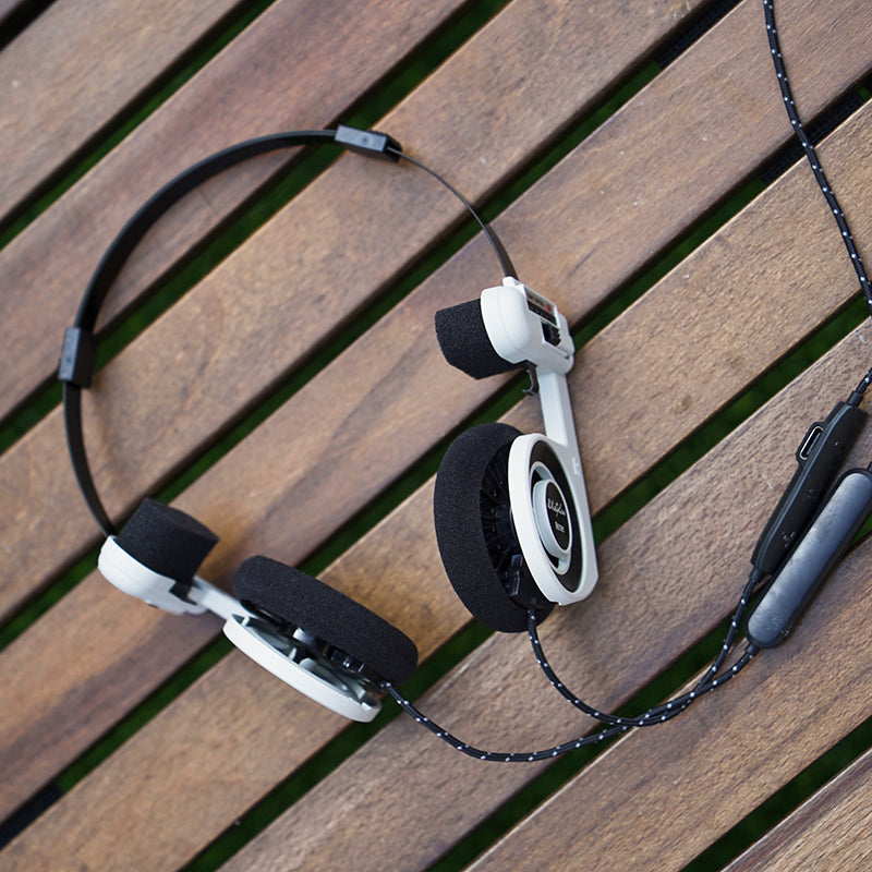 WhatPlus Retro headphones-Sea salt gray 海盐灰